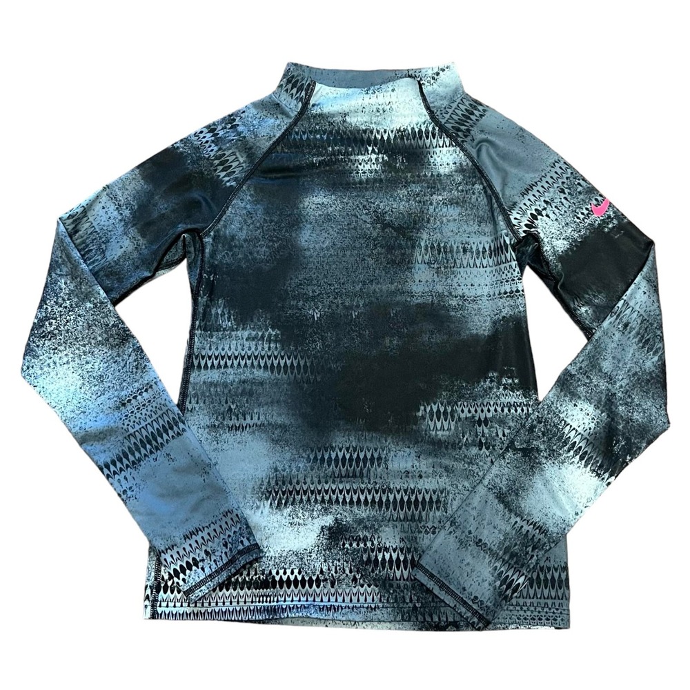 Nike Pro Hyperwarm Girls XL Mock Neck Compression Base Layer Shirt 575217-010